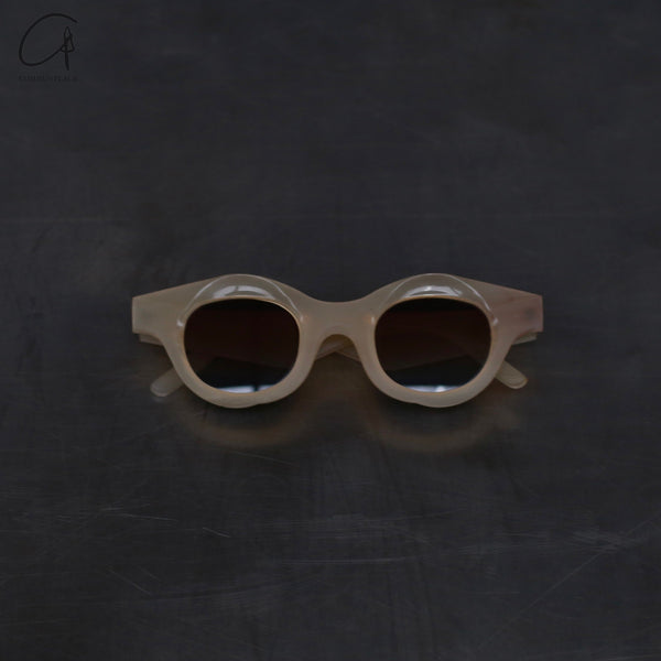 Rigards RG1063 series natural horn frame sunglasses RG-RG1063-HPKQTL amber frame bronze blue lenses